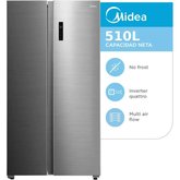 HELADERA MIDEA 176x90x71cm SbyS INV 510L
